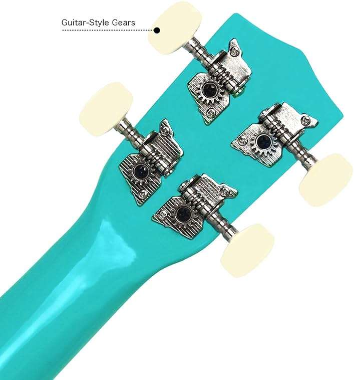 POMAIKAI Soprano Ukulele Starter Wood Ukele Hawaiian Guitar Ukelele 21" Beginner and Students (Blue) - Image 5