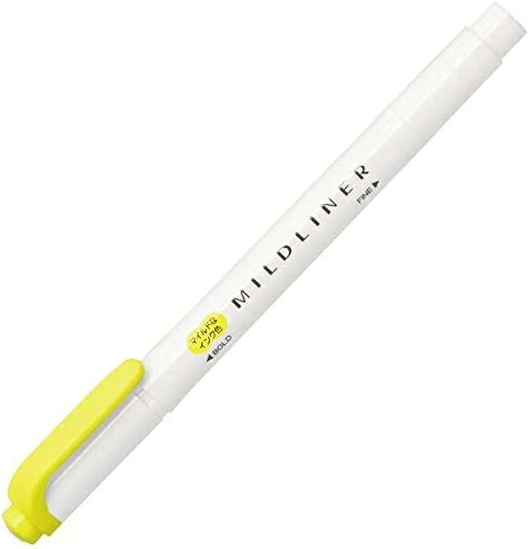Zebra Mildliner WKT7-MLY Highlighter, Mild Lemon Yellow - Image 1
