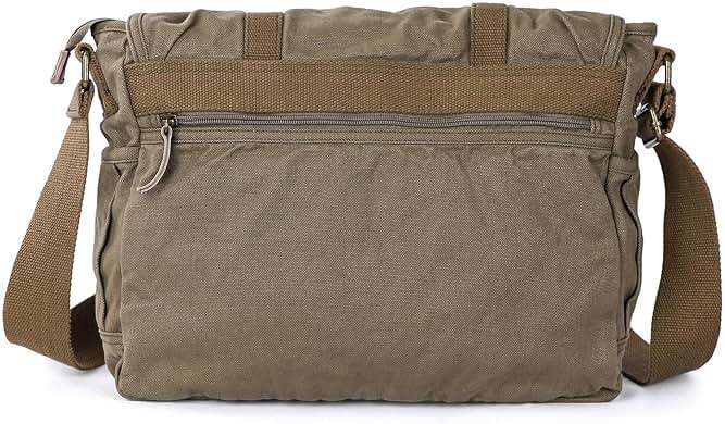 GOOTIUM Canvas Messenger Bag - Vintage Shoulder Bag Frayed Style Boho Purse - Image 3