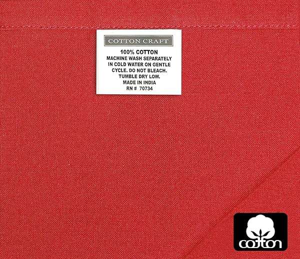 COTTON CRAFT Christmas Red Napkins -12 Pack 100% Cotton Dinner Napkins - All Year Xmas Fall Thanksgiving Celebration Party Gift Holiday Table Napkin - Soft Washable Reusable Cloth Napkin -18x18 - Image 3