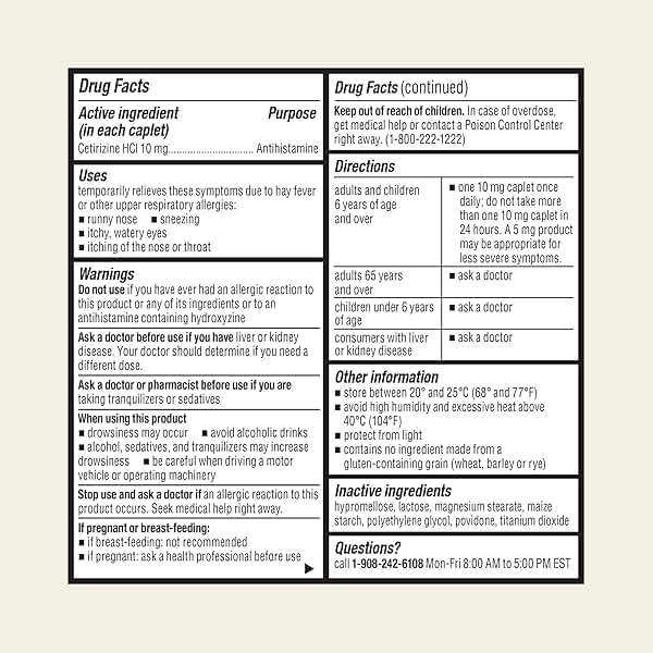 ValuMeds 24-Hour Allergy Medicine Antihistamine for Pollen, Hay Fever, Dry, Itchy Eyes, Allergies | Cetirizine HCl 10mg Caplets, Compare to Leading Brand (300 Count) - Image 7
