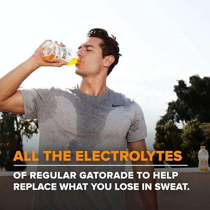Gatorade Thirst Quencher Zero Sugar Sports Drink, Orange, 12oz , Pack of 12 Electrolytes for Rehydration - Image 7