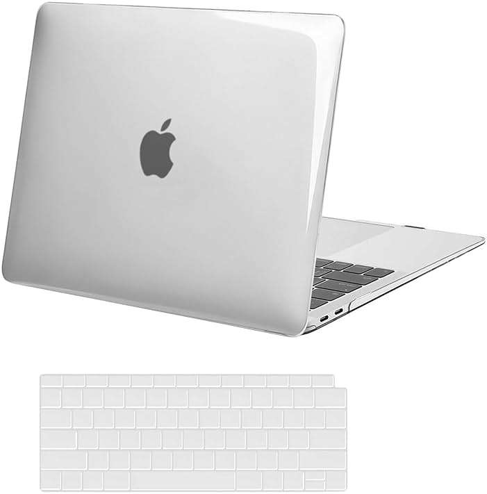 MOSISO Compatible with MacBook Air 13 inch Case M1 2021 2020 2019 2018 Release A2337 A2179 A1932 Touch ID, Plastic Hard Shell Cover&Keyboard Cover for MacBook Air 13.3 inch Case M1, Transparent - Image 1