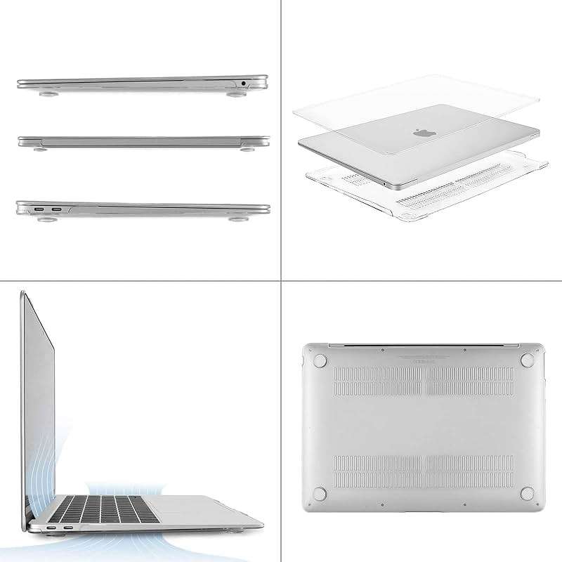 MOSISO Compatible with MacBook Air 13 inch Case M1 2021 2020 2019 2018 Release A2337 A2179 A1932 Touch ID, Plastic Hard Shell Cover&Keyboard Cover for MacBook Air 13.3 inch Case M1, Transparent - Image 5