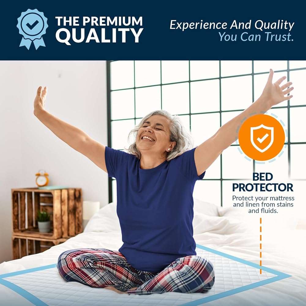 MED PRIDE Disposable Underpads 23'' X 36'' (25-Count) Incontinence Pads, Chux, Bed Covers, Puppy Training | Thick, Super Absorbent Protection for Kids, Adults, Elderly | Liquid, Urine, Accidents - Image 4
