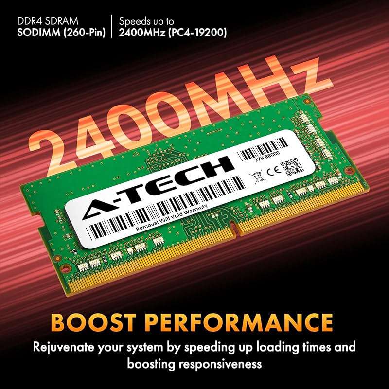 A-Tech 16GB (2x8GB) DDR4 2400 MHz SODIMM PC4-19200 (PC4-2400T) CL17 Non-ECC Laptop RAM Memory Modules - Image 3