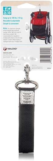 VELCRO Brand VEL-30120-USA Easy Hang Strap. Heavy Duty Outdoor Storage Extension Cords, Cables, Tools, Bikes. Organization for Garden, Shed, RV. Small-1Pk, Black - Image 7
