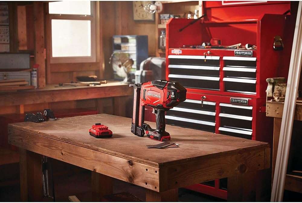 CRAFTSMAN V20 Cordless Brad Nailer, 18 Gauge Nail Gun, with Battery and Charger (CMCN618C1) - Image 2