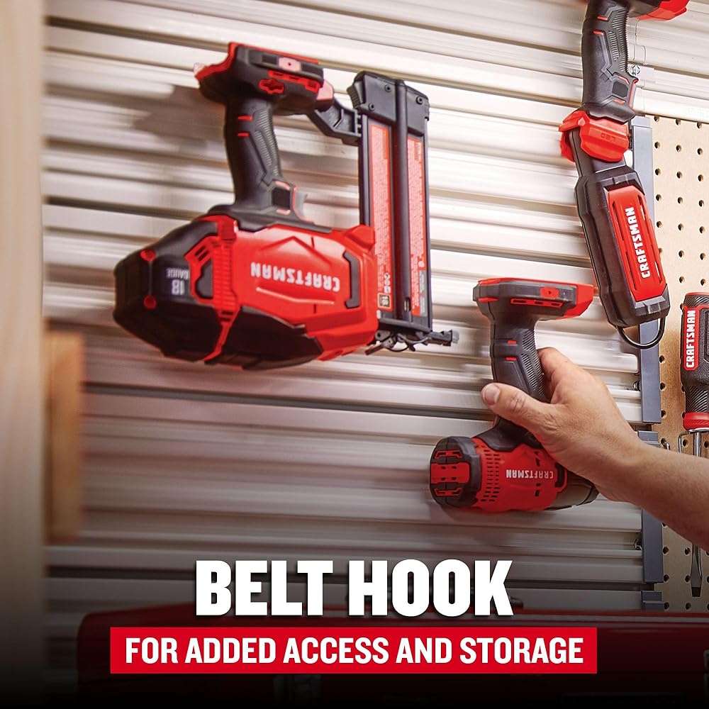 CRAFTSMAN V20 Cordless Brad Nailer, 18 Gauge Nail Gun, with Battery and Charger (CMCN618C1) - Image 12