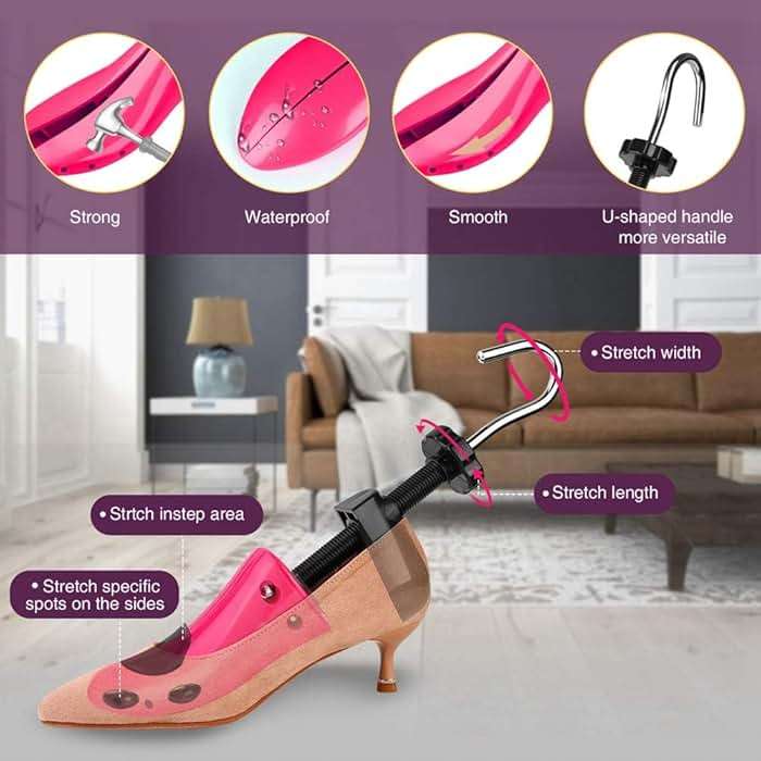 eachway Shoe Stretcher Shoe Trees,Adjustable Length & Width for Men and Women（For Women's 5.5-10 - Image 4