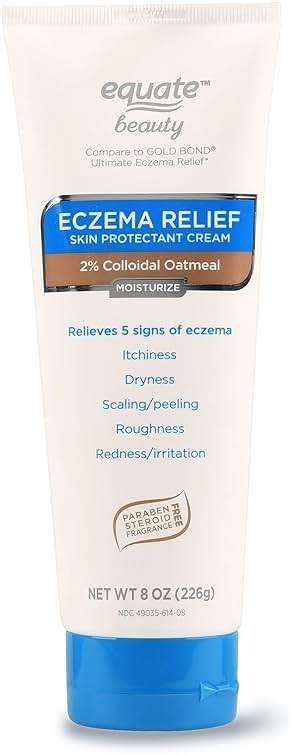 Equate Beauty Eczema Relief Skin Protectant Cream Colloidal Oatmeal, 8 oz (Pack of 2) - Image 1
