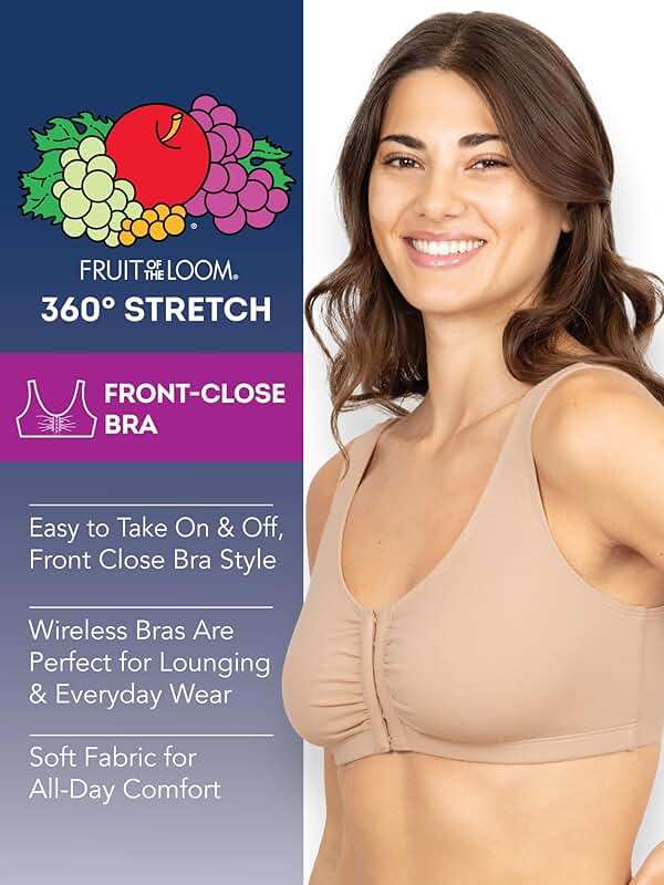 Fruit of the Loom Women's Multi-Pack Front Close Sports Bra - Image 5