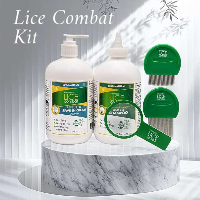 Lice Treatment Kit | Shampoo, Repellent Leave-in Cream & Two Combs | Super Lice & Nits | Repels & Prevents | Pesticide Free | 100% Natural | Tea Tree + Coconut Oil+ Aloe Vera. - Image 7