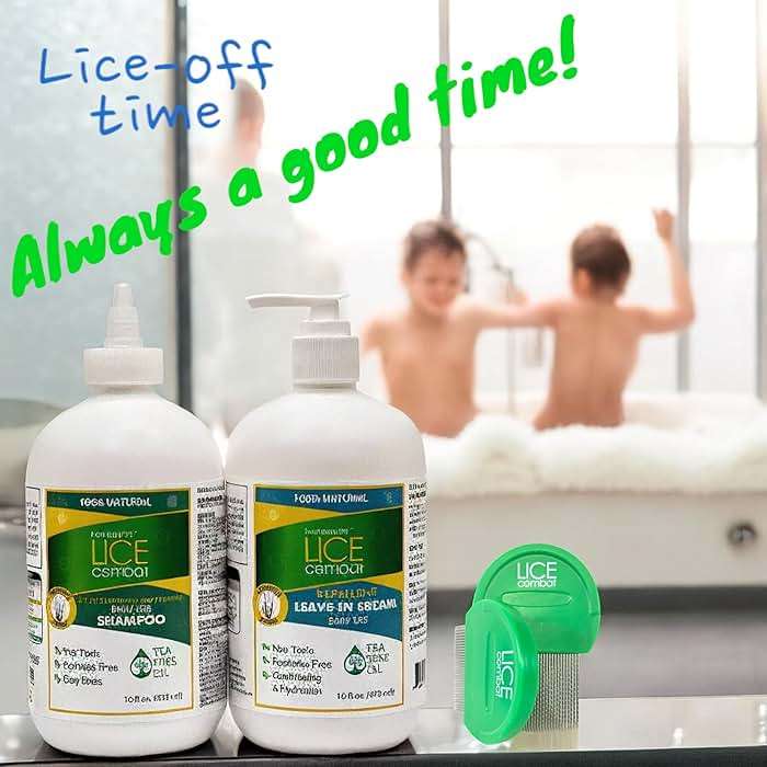 Lice Treatment Kit | Shampoo, Repellent Leave-in Cream & Two Combs | Super Lice & Nits | Repels & Prevents | Pesticide Free | 100% Natural | Tea Tree + Coconut Oil+ Aloe Vera. - Image 9
