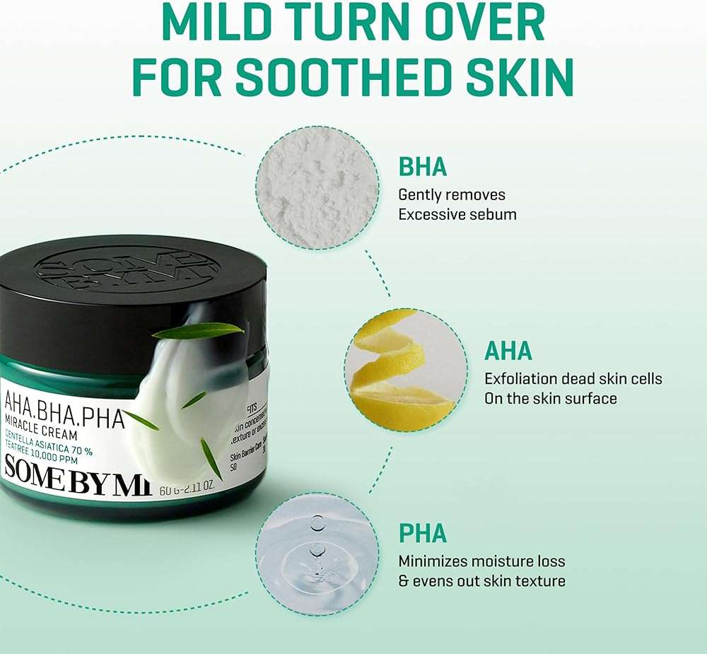 SOME BY MI AHA BHA PHA 30 Days Miracle Cream - 2.02oz, 60ml - Mild Exfoliating Salicylic Acid & Centella Face Moisturizer for All Skin Types - Daily Soothing & Clarifying Face Cream - Korean Skin Care - Image 4