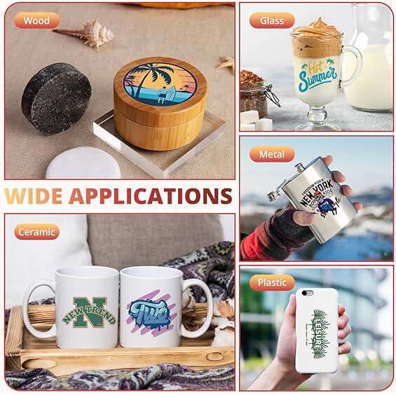 YRYM HT Clear Vinyl Transfer Paper Tape Roll-12 x 50 FT w/Alignment Grid Application Tape for Silhouette Cameo, Adhesive Vinyl for Decals, Signs, Windows, Stickers - Image 7