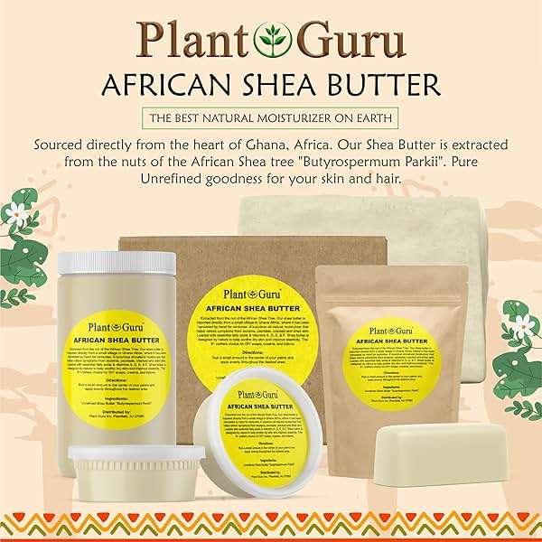 Plant Guru Raw African Shea Butter 32 oz. (2 Pack) Bulk 100% Pure Natural Unrefined IVORY - Ideal Moisturizer For Dry Skin, Body, Face And Hair Growth. Great For DIY Soap and Lip balm Making. - Image 3