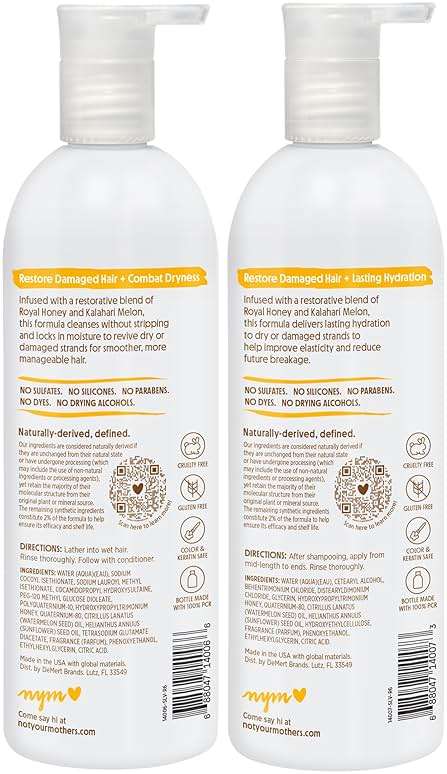 Not Your Mother's Naturals Protect & Nourish Shampoo & Conditioner Set - 15.2 fl oz - Sulfate-Free Hair Products - Royal Honey & Kalahari Desert Melon - Image 7
