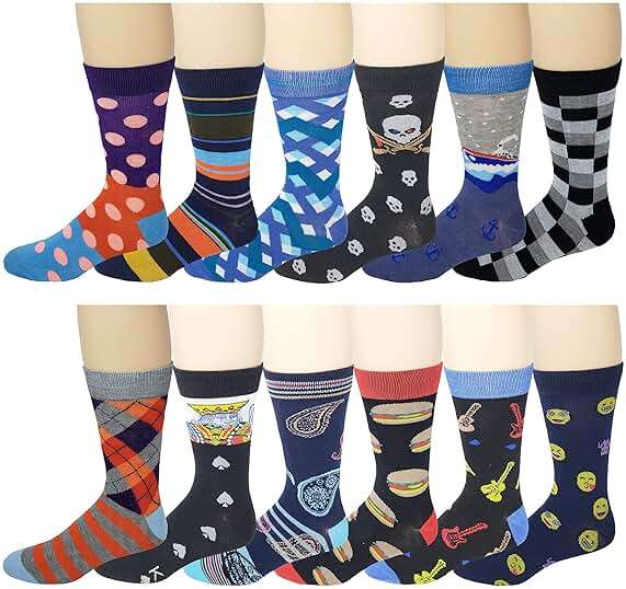 Different Touch Men Colorful Fashion Design Dress socks 10-13 - Image 2