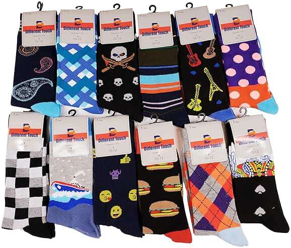 Different Touch Men Colorful Fashion Design Dress socks 10-13 - Image 3