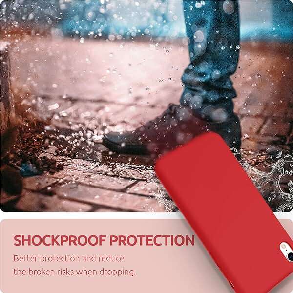 SURPHY Compatible with iPhone XR Case, Thickened Liquid Silicone Phone Case (with Microfiber Lining) for iPhone XR 6.1 inches, Red - Image 7
