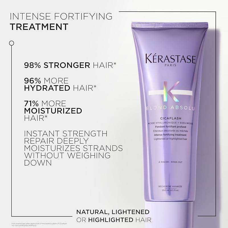 Kerastase Blond Absolu Cicaflash Conditioner - For Bleached & Damaged Hair, Strengthens & Nourishes, With Hyaluronic Acid, Protects Against Breakage - Image 2