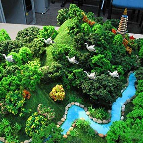 36 Pieces 1.36-6 inch Mixed Model Trees Train Scenery Architecture Tree Fake Trees for DIY Crafts, Building Model, Scenery Landscape Natural Green - Image 6