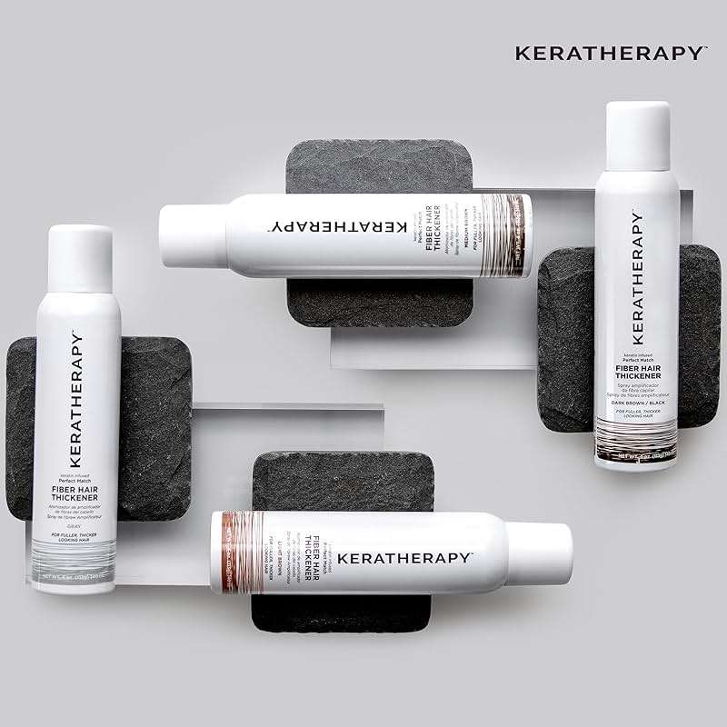 Keratherapy Keratin Infused Perfect Match Fiber Hair Thickener Spray, Light Brown, 4 fl. oz., 140 ml - Volumizing, Thickening, & Concealing Hairspray for Scalp Coverage, Roots & Thinning Areas - Image 7