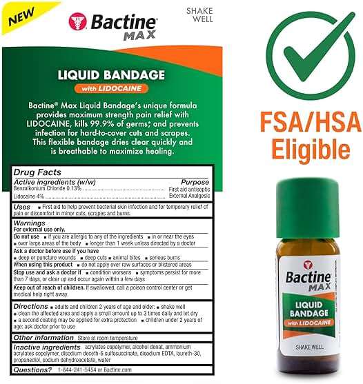Bactine Max Pain Relieving Antiseptic Spray with Lidocaine, First Aid Pain + Itch Relief, No-Sting, Kills 99% of Germs*, 5oz - Image 7