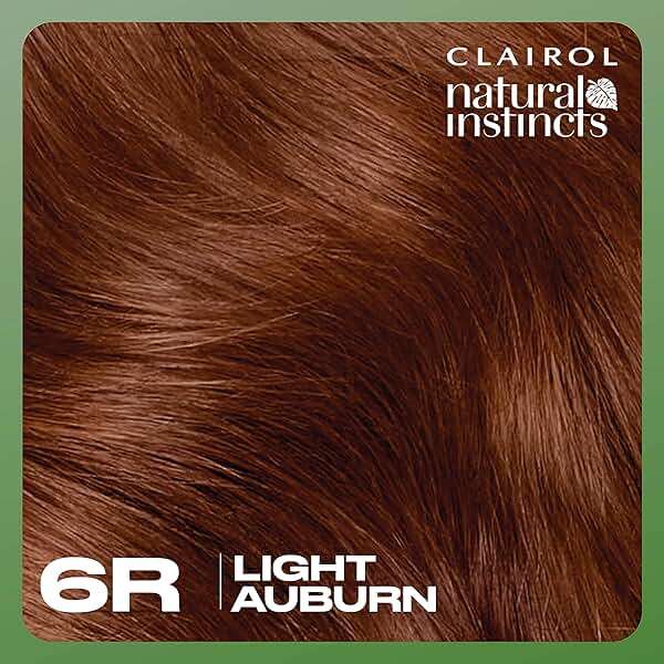 Clairol Natural Instincts Demi-Permanent Hair Dye, 6R Light Auburn | Ammonia‑Free, Vegan Hair Color with Coconut Oil & Aloe Vera | Pack of 1 - Image 9