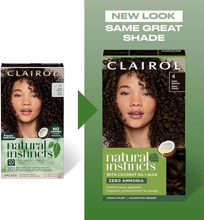 Clairol Natural Instincts Demi-Permanent Hair Dye, 5A Medium Cool Brown | Ammonia‑Free, Vegan Hair Color with Coconut Oil & Aloe Vera | Pack of 1 - Image 3