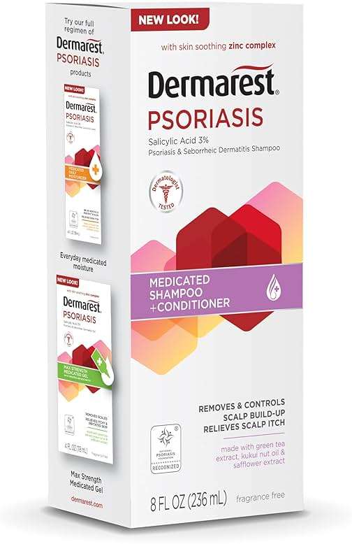 Dermarest Medicated Psoriasis Shampoo & Conditioner, with Salicylic Acid & Zinc Complex, Fragrance-Free, 8 Fl Oz - Image 6