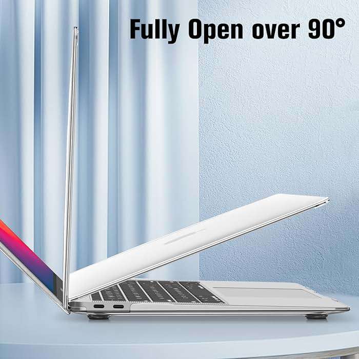 Fintie Case for MacBook Air 13 Inch A2337 (M1) / A2179 / A1932 (2022 2021 2020 2019 2018 Release) - Snap On Hard Shell Case Cover for MacBook Air 13 Retina Display with Touch ID (Crystal Clear) - Image 3