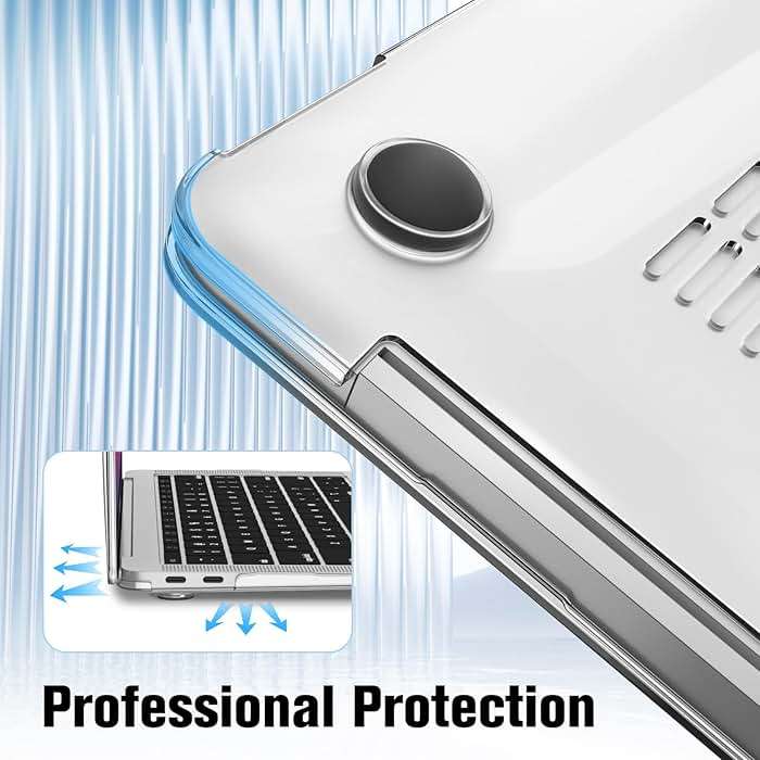 Fintie Case for MacBook Air 13 Inch A2337 (M1) / A2179 / A1932 (2022 2021 2020 2019 2018 Release) - Snap On Hard Shell Case Cover for MacBook Air 13 Retina Display with Touch ID (Crystal Clear) - Image 7