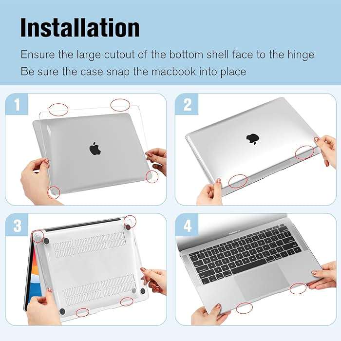 Fintie Case for MacBook Air 13 Inch A2337 (M1) / A2179 / A1932 (2022 2021 2020 2019 2018 Release) - Snap On Hard Shell Case Cover for MacBook Air 13 Retina Display with Touch ID (Crystal Clear) - Image 9