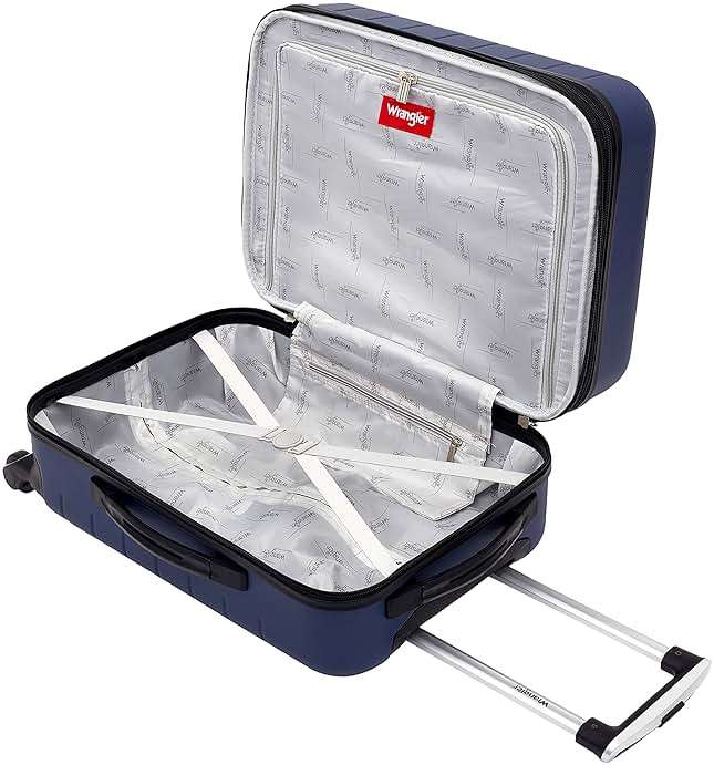 Wrangler Smart Spinner Hardside Luggage, 2 Piece Set, Navy Blue - Image 6