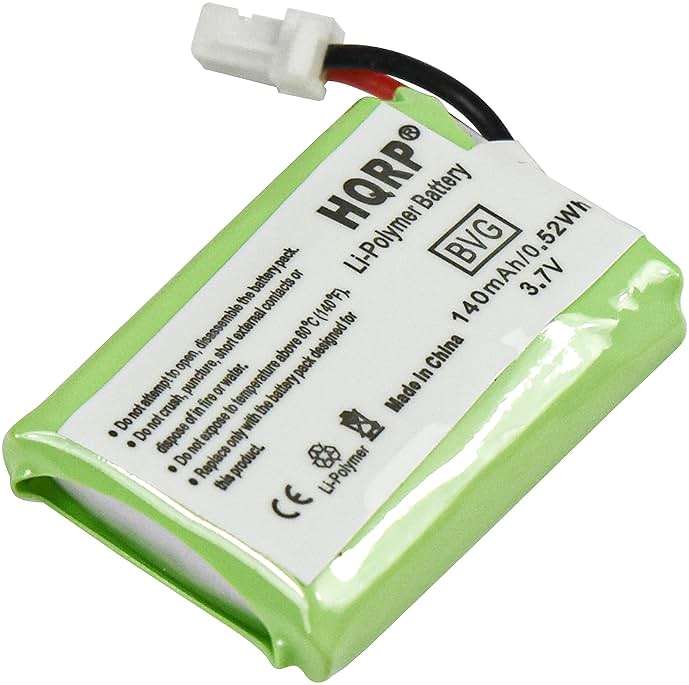 HQRP 140mAh Battery Compatible with Plantronics CS540 CS530 CS540A 86180-01 Wireless Headset 84479-01 Savi CS540 - Image 3