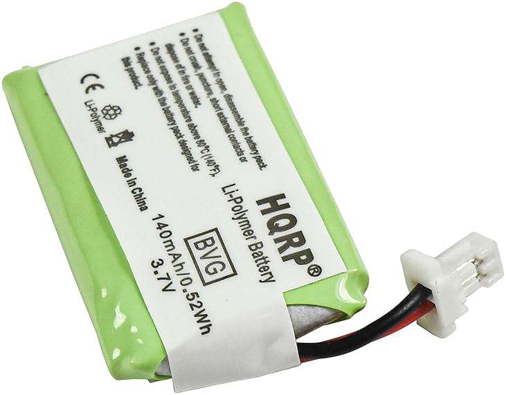 HQRP 140mAh Battery Compatible with Plantronics CS540 CS530 CS540A 86180-01 Wireless Headset 84479-01 Savi CS540 - Image 6