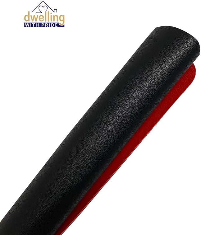 Leather Desk Mat - Reversible PU Leather, Waterproof, Non-Slip Desk Pad for Office & Home, Large Mouse Pad, Desk Organizer, Desk Blotter (36" x 17") - Black/Red - Image 6