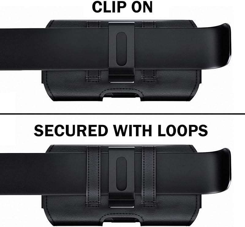 DeBin Holster for iPhone 17 17 Pro 16 Pro 16e 15 15Pro 14 13 12 11 Xs 10 X XR – Cell Phone Belt Holder Case with Clip for Men Women Pouch (Fits Protective Cover on) Black - Image 4