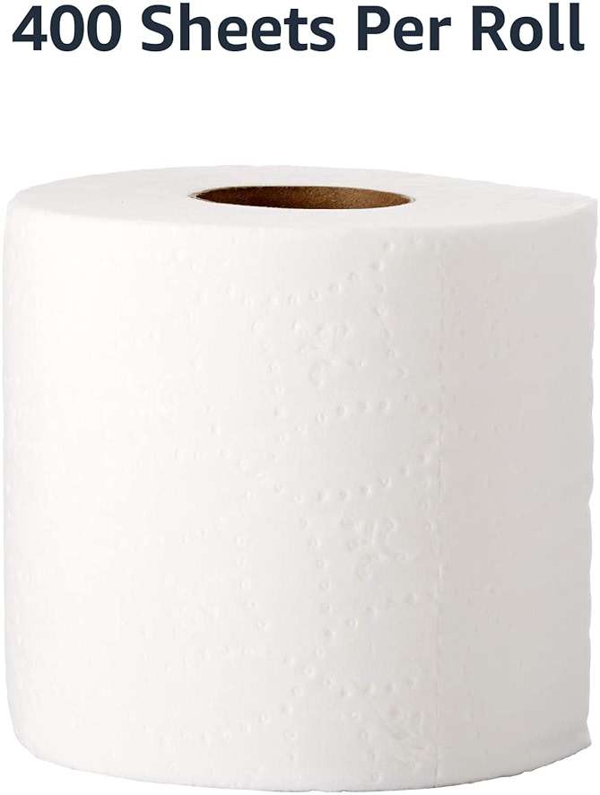 AmazonCommercial 2-Ply Ultra Plus Toilet Paper, Bath Tissue, Soft and Strong, Septic Safe, Unscented, 400 Sheets per Roll, 80 Individually Wrapped Rolls for Business Use - Image 2