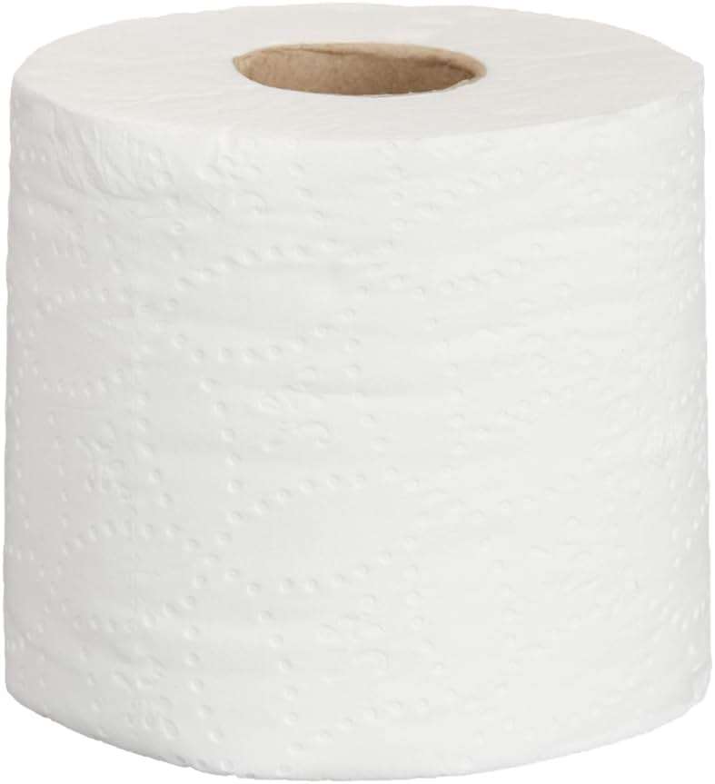 AmazonCommercial 2-Ply Ultra Plus Individually Wrapped Toilet Paper, White, Septic Safe, Compatible with Standard Dispensers, 400 Sheets per Roll (24 Rolls), 4.1 x 3.6 Sheet - Image 1