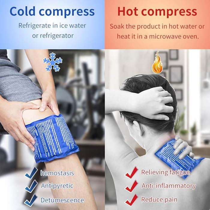 Gel Ice Packs for Injuries- Adjustable Wrap for Pain Relief Ice Pack+Heat Pack ， Non-Toxic Smooth Reusable, Support Rehabilitation, Flexible Therapy - Shoulder, Back, Knee, Neck, Ankle, Jaw & More, - Image 3