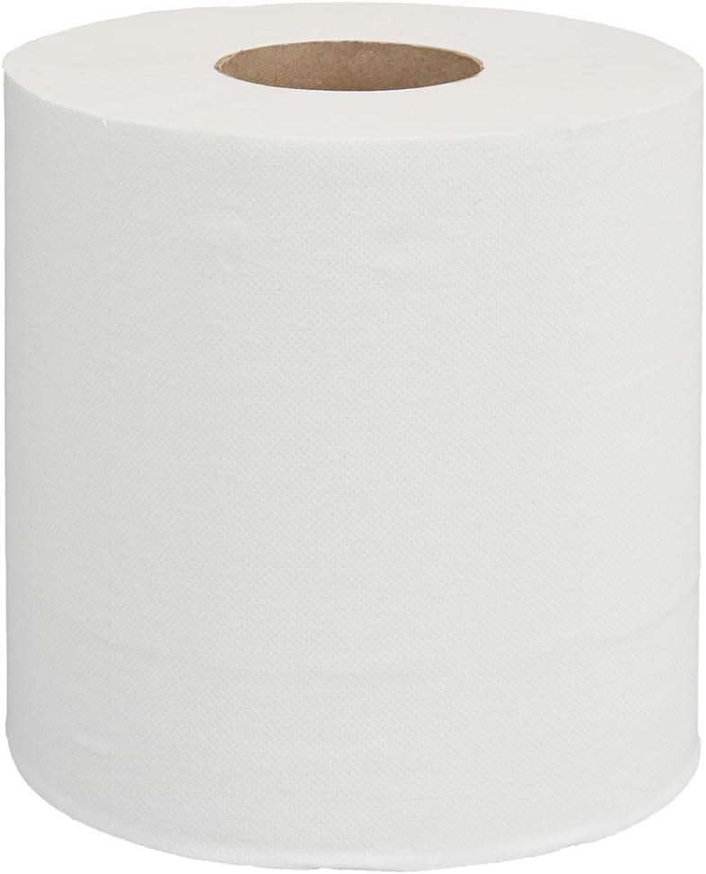 Amazon Basics 2-Ply White Centerpull Paper Towels | Bulk for Business | Compatible with Universal Dispensers | FSC Certified | 600 Towels per Roll (6 Rolls)(7.6 x 9 Sheet)(Previously AmazonCommercial) - Image 1