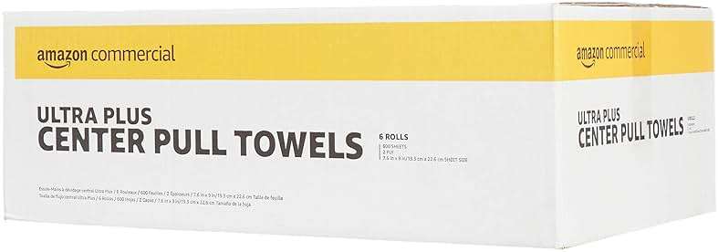 Amazon Basics 2-Ply White Centerpull Paper Towels | Bulk for Business | Compatible with Universal Dispensers | FSC Certified | 600 Towels per Roll (6 Rolls)(7.6 x 9 Sheet)(Previously AmazonCommercial) - Image 4