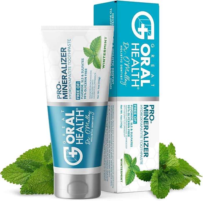 Nano hydroxyapatite Toothpaste Fluoride Free | Pro Remineralizing Toothpaste Plus Anti Cavity Xylitol – Dentist Formulated Tooth Remineralization for Sensitive Teeth & Enamel Support in Wintermint - Image 1