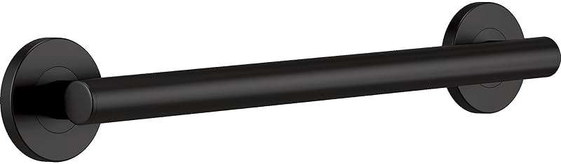 Delta Contemporary (1-Pack) 18' Shower Grab Bar ADA Compliant Matte Black 450 lb Capacity Bathroom Safety Handle for Shower, Bathtub | Wall Mounted Balance Assist, Handicap Grip 41818-BL - Image 1