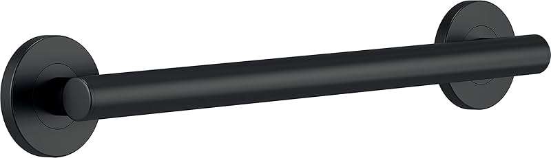 Delta Contemporary (1-Pack) 18' Shower Grab Bar ADA Compliant Matte Black 450 lb Capacity Bathroom Safety Handle for Shower, Bathtub | Wall Mounted Balance Assist, Handicap Grip 41818-BL - Image 8