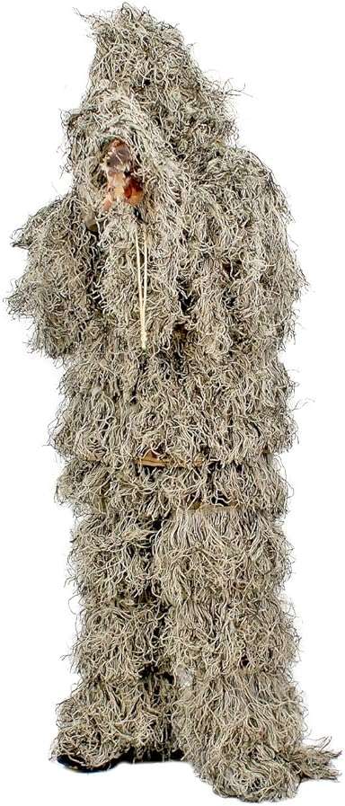 AUSCAMOTEK Ghillie Suit for Men Gilly Suit for Hunting Halloween Costume Airsoft Paintball Hood Rifle Wrap Included - Image 2