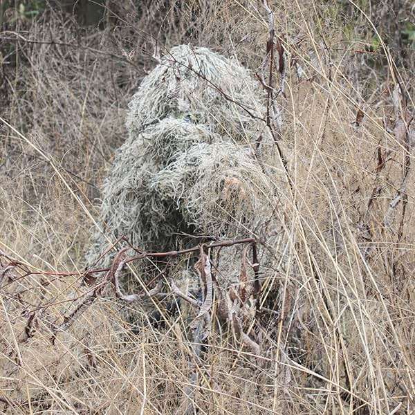 AUSCAMOTEK Ghillie Suit for Men Gilly Suit for Hunting Halloween Costume Airsoft Paintball Hood Rifle Wrap Included - Image 6
